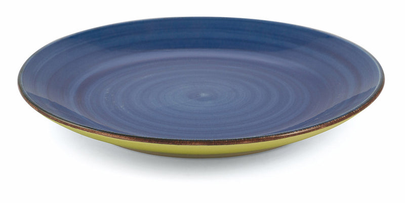 Set 6 Piatti Frutta Ø19x2,5 cm in Gres Villa d'Este Home Tivoli Baita Verde e Blu