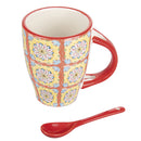 Tazza con Cucchiaino 12xØ8x10 cm in Ceramica VdE Tivoli 1996 Infinito favignana