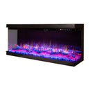 Camino Elettrico da Incasso 53,3x165,1x33,2 cm Effetto Fiamma 1500W Haiti 65 Nero