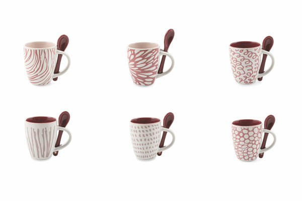 online Set mit 6 Kaffeetassen Ø6x6,5 cm aus Keramik Villa d'Este Home Tivoli Aurora