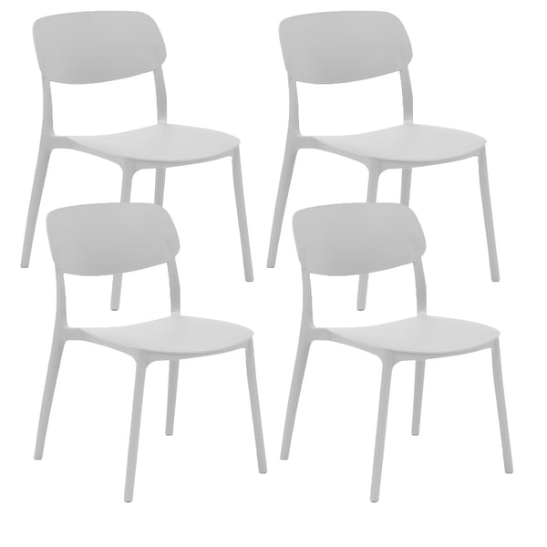 Set 4 Sedie 46x79x54 cm in Polipropilene Elodie Bianca sconto