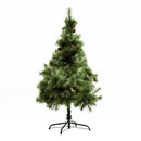 Albero di Natale Artificiale 150 cm 229 Rami con 35 Pigne 