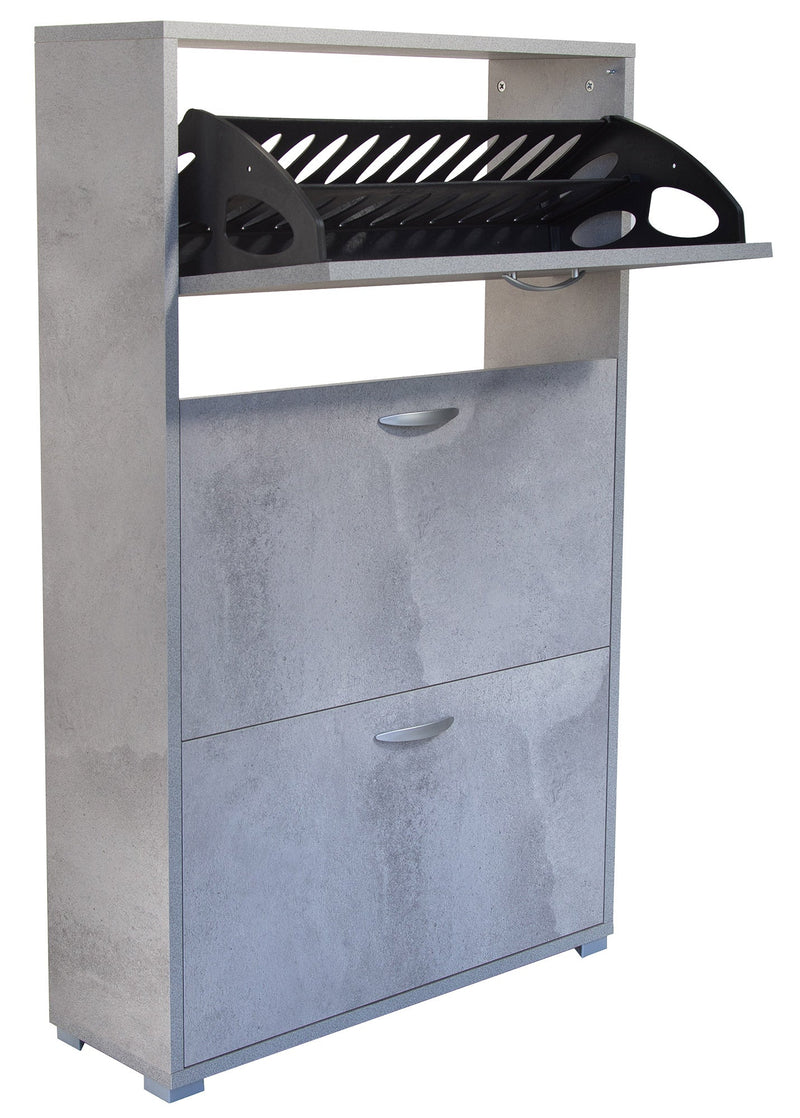 Scarpiera 3 Ante a Ribalta 73x25x120 cm in Legno Salvaspazio Pietra