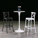 Set 4 Sgabelli 40x36x91 cm in Polipropilene Pompei Nero