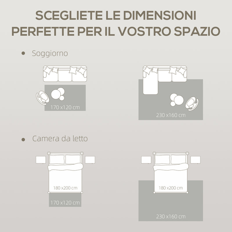 Tappeto Moderno Antiscivolo 230x160x0,7 cm Linee Geometriche in Poliestere Grigio  