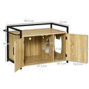 Mobile Lettiera per Gatti 82,3x51x54 cm in Legno Truciolato e Acciaio