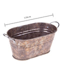 Set 4 Cesti Contenitori in Ferro con Manici 26 cm 