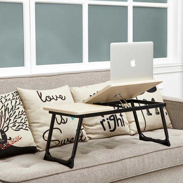 Tavolino Vassoio Pieghevole da Letto Divano 65x30 cm per Notebook PC Laptop acquista