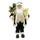 Weihnachtsmann-Samtkleid H60 cm mit Mini-Glühwürmchen und schwarz-goldenen Geräuschen