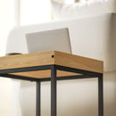 Set 2 Tavolini con Gambe a U Impilabili in Legno e Acciaio   