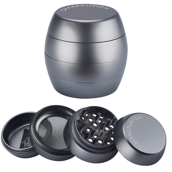 sconto Grinder Ø40 mm 4 Stufen für Gewürze Kräuter und Tabak Silber