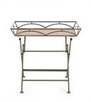 Set 2 Tavolini da Soggiorno 63x40x60 cm in Acciaio Guenda Verde Scuro