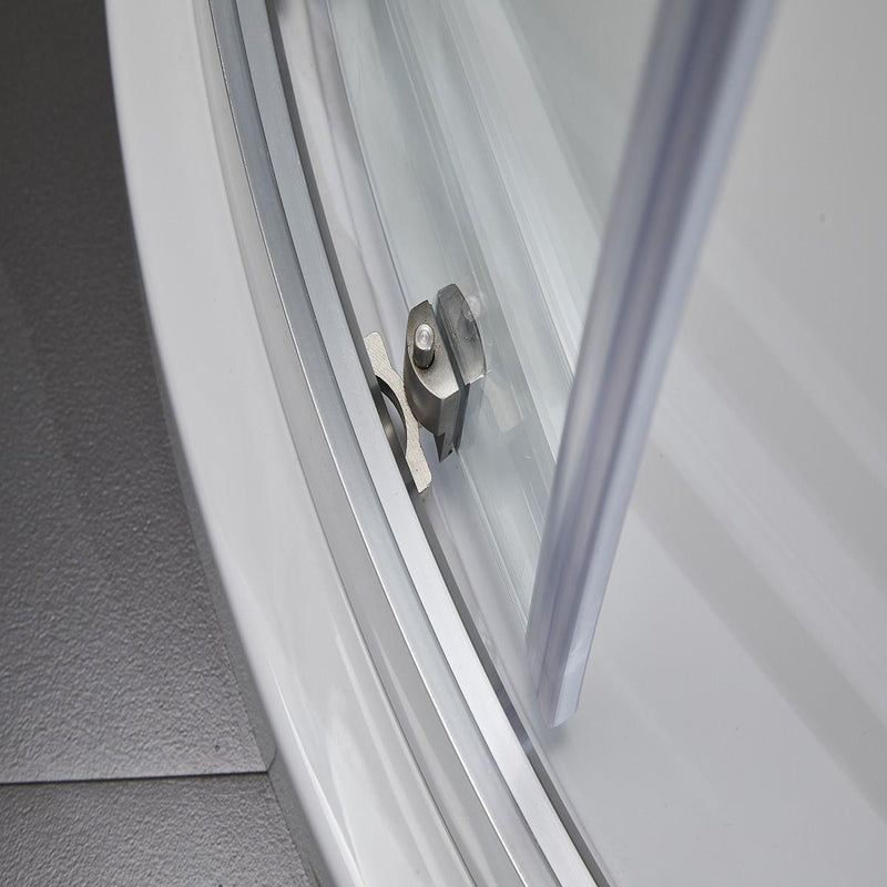 Box Doccia Semicircolare 2 Ante Scorrevoli in Cristallo Trasparente 6mm H190 Bonussi Giuly Varie Misure