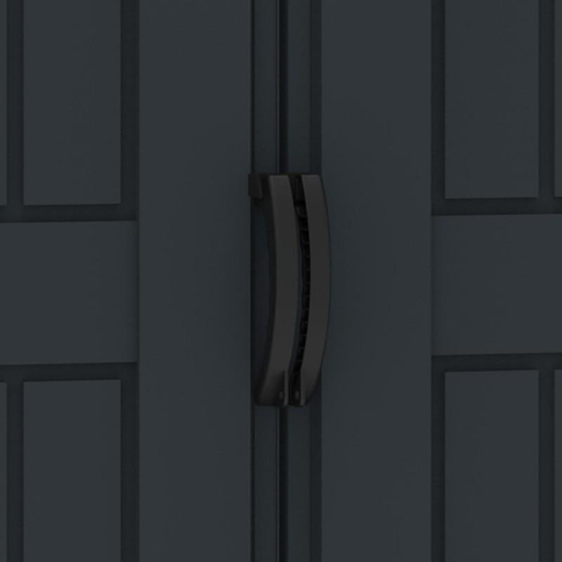 Casetta da Giardino Porta Attrezzi 161x250x210 cm in PVC Grigio/Grigio Scuro