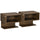 Set mit 2 hängenden Nachttischen 40 x 29,5 x 33,5 cm aus braunem MDF