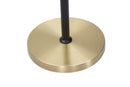 Lampada da Terra Glamy Dark Ø30x160 cm in Ferro e Vetro Oro, Nero e Bianco