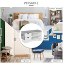 Scarpiera Salvaspazio in Legno Capacità 4 Paia 80.5 x 30.5 x 43.5 cm Bianca