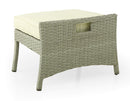 Set Salotto da Giardino Tavolino 2 Poltrone e 2 Poggiapiedi in Rattan Kraus Vasari Beige
