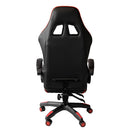 Sedia da Gaming Ergonomica 64x53x122-133 cm con Poggiapiedi in Similpelle Rossa