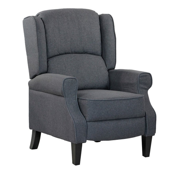 Poltrona Relax Reclinabile 76,5x73x47 cm Push Back in Tessuto Grigio acquista