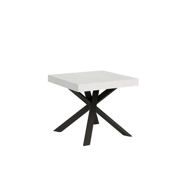 online Tavolo Allungabile 90-194x90x77 cm Clerk Bianco Frassino