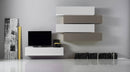 Parete Attrezzata Mobili Salotto 5 Mobili Sospesi 278x31x176cm TFT  Boost Bianco e Beige