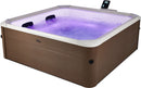 Vasca Idromassaggio Spa Oslo Amber Aero Plus Smart con Wifi per 6 Persone 180x180x65 cm in Materiale Plastico Effetto legno Ambra      