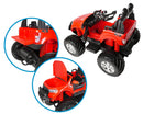 Macchina Elettrica per Bambini 2 posti Fuoristrada 24V con Licenza Ford Monster Truck 4x4 Rossa