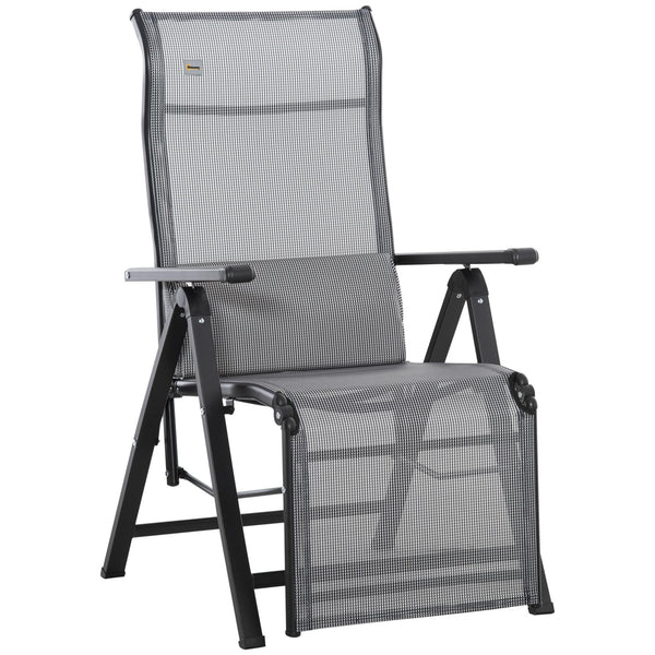 sconto Liegestuhl Zero Gravity 70 x 65 x 111 cm aus Stahl und grauem Netzstoff