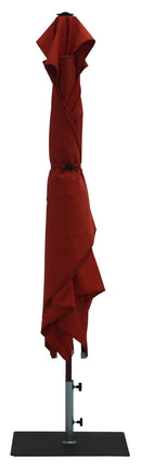 Ombrellone da Giardino 3x2 m Palo Ø38 mm in Alluminio Effetto Legno Tessuto Olefin Trend Wood Terracotta