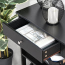 Consolle Ingresso 2 Cassetti 100x30,5x80 cm in MDF Nero