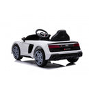 Macchina Elettrica per Bambini 12V Licenza Ufficiale Audi R8 New Spyder con Telecomando e Sedile in pelle Bianco