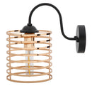 Lampada da Muro Elegant 16x27,5x26 cm in Ferro Nero e Oro