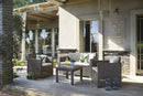Set da Giardino Divano 2 Poltrone e Tavolino in Resina Keter Alabama Lounge Cappuccino
