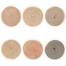 Set 6 Tovagliette Ø38 cm  in Paglia e Carta VdE Tivoli 1996 Spiral