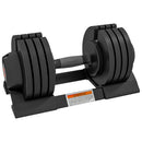 Kit Pesi Regolabili 7-13-18-24 kg con Porta Manubri e Impugnatura Antiscivolo Nero      