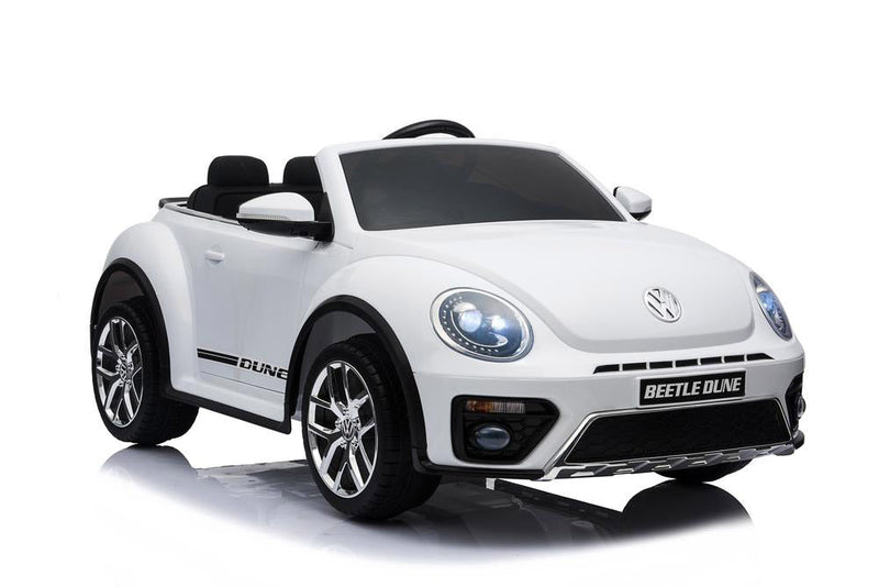 Macchina Elettrica per Bambini 12V con Licenza Volkswagen Maggiolino Bianca