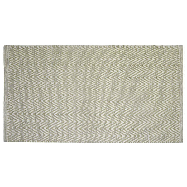 Tappeto Bagno Design Spigato 50x90 cm in Cotone Verde prezzo