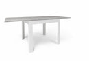 Tavolo Allungabile 90/180x90x75 cm Cemento e Ossido Bianco   