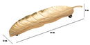 Svuota Tasche Foglia Long 38x3x11 cm in Ferro Oro