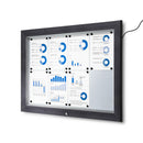 Bacheca da Esterno con Apertura a Ribalta 102,5x76x4,7 cm in Alluminio con Led Grigio Antracite