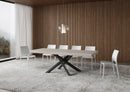 Tavolo Allungabile 140-244x90x77 cm Volantis Premium Cashmere Telaio Antracite 