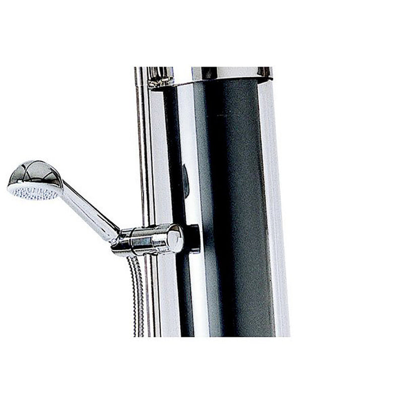 Doccia Solare da Giardino 28L Miscelatore e Braccio Doccia ATI Docce S Grigio Antracite