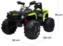 Quad Elettrico per Bambini 12V Mega Quad Verde
