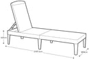 Lettino JAIPUR Sdraio in Resina CAPPUCCINO 187x58xH29 cm Arredamento Giardino