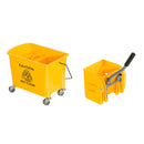 Carrello Pulizie Secchio 20L con Separatore Acqua e Strizzatore Rimovibile 60x27x70.5 cm 