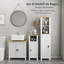 Mobile Sotto Lavabo per Bagno 60x30x60 cm 2 Ante in MDF Bianco      