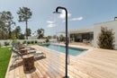 Doccia da Giardino 230x25x54,5 cm con Doccetta Sined Pula Nero satinato