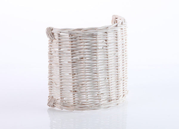 Paralume per Applique Semicircolare 27xH25 cm in Vimini Bianco online