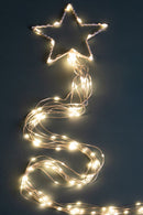 Albero di Natale Composizione Led 240 cm 8 Giochi di Luce da Esterno in Vetro e Plastica